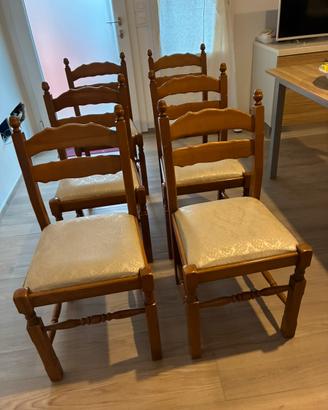 6 sedie in legno