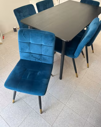 Sedie salotto blu