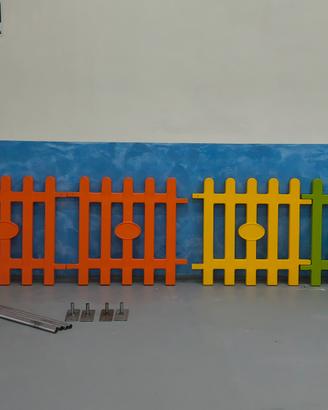 Staccionata in plastica con supporti 