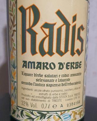 amaro alle erbe Radis  0.7 L  32°  da collezione