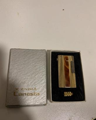 Accendino vintage zaima canasta scatola e adattato