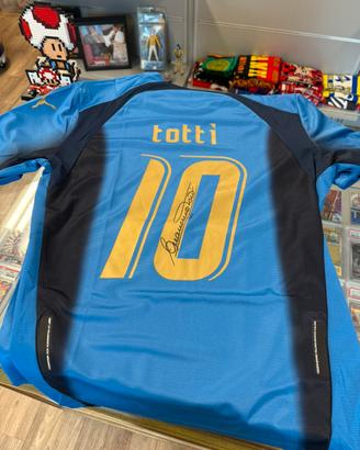 Maglia Italia 2006 Totti Autografata Con Prova
