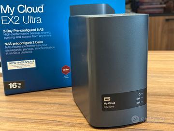 NAS WD MyCloud EX2 Ultra COME NUOVO con 4TB RED