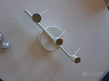 plafoniera 3 faretti regolabile