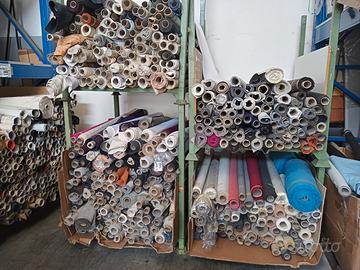 Scampoli tessuti ecopelle pelle arredamento