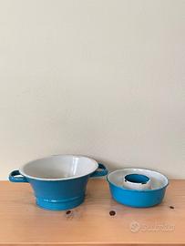 Set vintage in smalto blu – Décor rétro