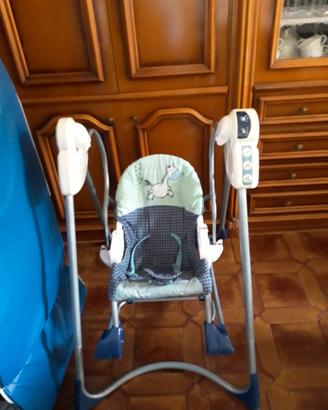 dondolo e lettino campeggio bimbi neonati 60€