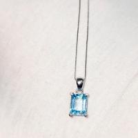 Collana oro 18k  Acquamarina naturale ct.4