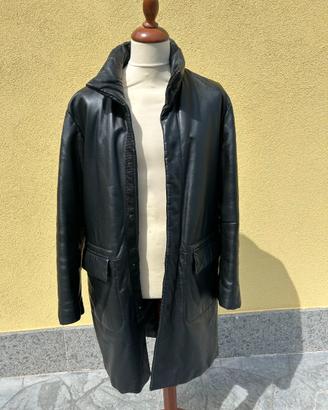 Cappotto lungo in pelle Conbipel vintage anni 90