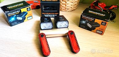 Doppio Set 4x Bike Lights, 2 anteriori + 2 posteri