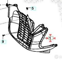 Spoiler scudo frontale SYM CITYCOM I S 300 grigio
