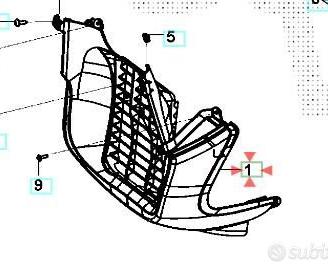 Spoiler scudo frontale SYM CITYCOM I S 300 grigio