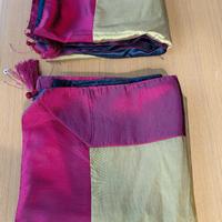 RUNNER/CENTROTAVOLA Quadrati 115x115 Oro  Bordeaux