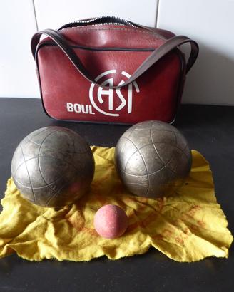 Coppia di bocce da gioco vintage CAST