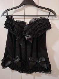  corpetto nero con ferretti laterali