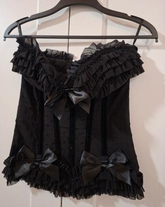  corpetto nero con ferretti laterali