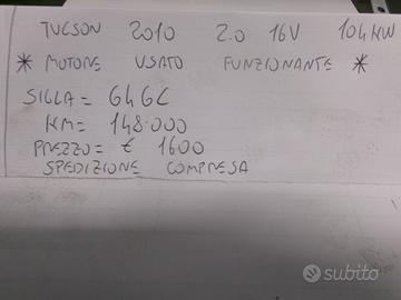 Motore usato tucson 2010 2.0 16v 104kw