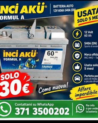 batteria 12v 60ah 540A