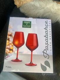 Set 2 Calici Vino Rosso Rubino