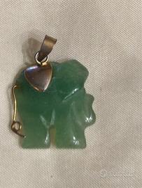 Ciondolo pendente elefante portafortuna 