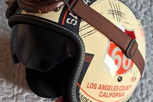 Casco Jet Vintage Retrò  con visiera  NUOVO 