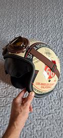 Casco Jet Vintage Retrò  con visiera  NUOVO 
