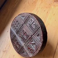 Antico Tampone in Legno Batik Tessuto Decorazioni