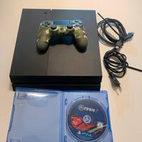 Playstation 4 con controller e gioco