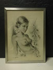 Disegno Nudo Femminile 75x55 - C. Paria