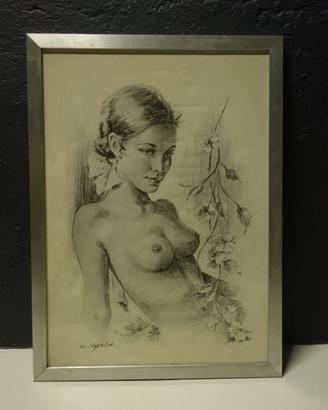 Disegno Nudo Femminile 75x55 - C. Paria