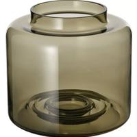 Vaso in vetro verde-marrone Ikea