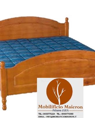 Mobili Rustici In Legno: Letto Matrimoniale 0292