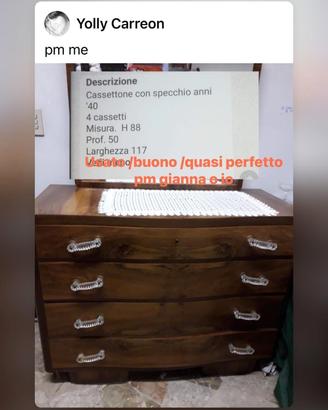 cassettone con specchio