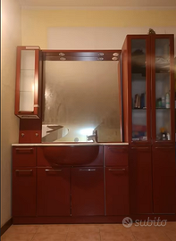 Mobile bagno con top in marmo + colonnina