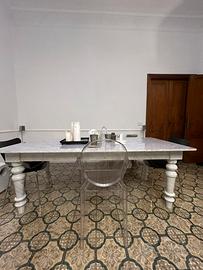 Tavolo in marmo di carrara