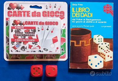 libro dei dadi - dadi - mazzi di carte