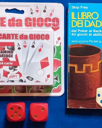 libro dei dadi - dadi - mazzi di carte