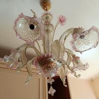 Lampadario in vetro di Murano + abatjour