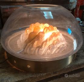 lampada vintage con base in ottone 