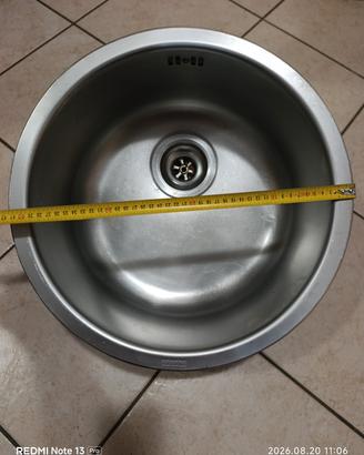 lavandino acciaio diametro 40