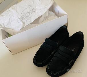 Mocassini in camoscio geox bambino n 35