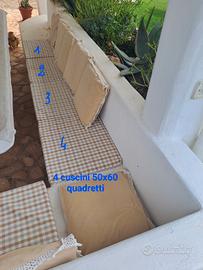 6 cuscini sfoderabili nuovi