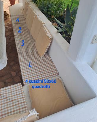 6 cuscini sfoderabili nuovi