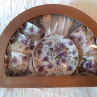 Set 6 tazzine con piattini Royal England dipinte a