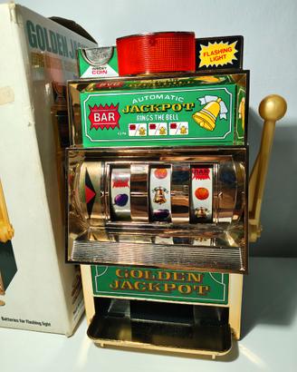 Slot Machine Golden Jackpot + Scatola Funzionante