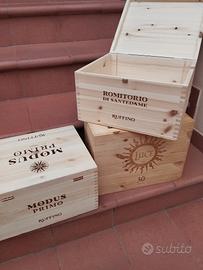 cassette di vino in legno 