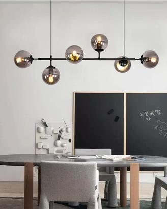 Lampadario a sospensione 6 bolle 130 cm