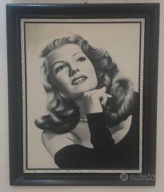 Rita Hayworth (olio su tela)