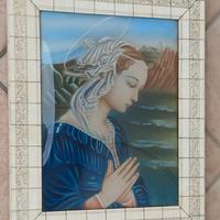 Copia  Madonna Filippo Lippi cornice avoriolina