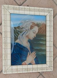 Copia  Madonna Filippo Lippi cornice avoriolina